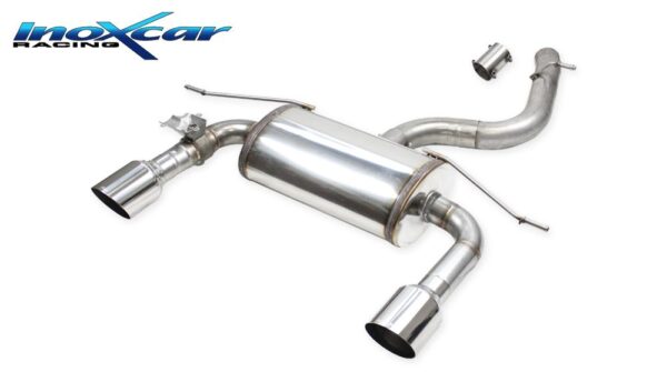 INOX CAR - TERMINALE SILENZIATO CON USCITA DIAM. 100 RACING DX+SX + VALVOLA CON MONTAGGIO MOTORINO ELETTRICO AUDI TT 8S 2.0 TFSI QUATTRO 230CV COUPE S-LINE COMPETITION 14-18