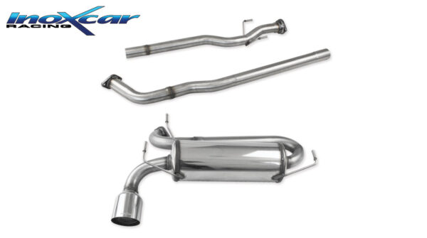INOX CAR - TUBO CENTRALE DIRETTO + POSTERIORE CON USCITA DIAM.100 RACING NISSAN JUKE 1.6 TURBO 4WD (190CV) 2011-2014