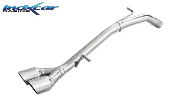INOX CAR - POSTERIORE SENZA SILENZIATORE CON USCITA 2 X DIAM.80 RACING PEUGEOT 208 GTI 30TH 1.6 16V TURBO (208CV) 2015