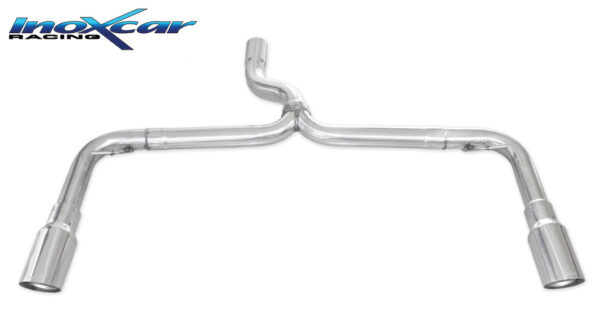 INOX CAR - POSTERIORE SENZA SILENZIATORE CON USCITA DIAM.80 RACING DX+SX MINI COUNTRYMAN COOPER S R60 1.6 TURBO (184CV) 2010