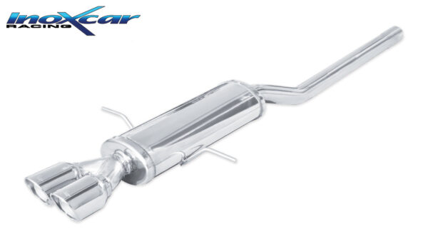 INOX CAR - POSTERIORE CON USCITA CENTRALE 2 X DIAM. 80 X-RACE MINI COOPER R56 S 1.6 175CV 2007
