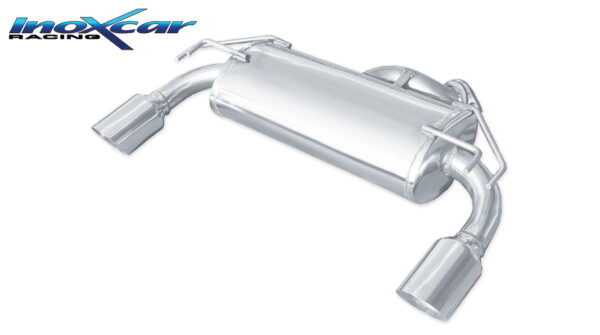 INOX CAR - POSTERIORE CON USCITA SINGOLA DIAM. 102 RACING DX+SX MITSUBISHI LANCER EVO X 2.0 TURBO 295CV 2009