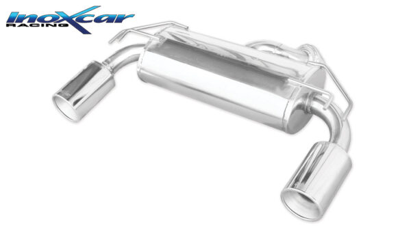 INOX CAR - POSTERIORE CON USCITA SINGOLA DIAM. 102 MEGA DX+SX MITSUBISHI LANCER EVO X 2.0 TURBO 295CV 2009