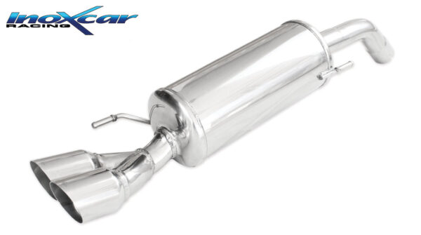 INOX CAR- POSTERIORE CON USCITA 2 X DIAM. 80 RACING OPEL ADAM S 1.4 TURBO (150CV) 2015