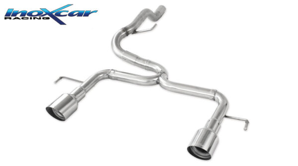 INOX CAR - POSTERIORE SENZA SILENZIATORE CON USCITA DIAM. 102 RACING DX+SX OPEL CORSA E OPC 1.6I TURBO (207CV) 2015