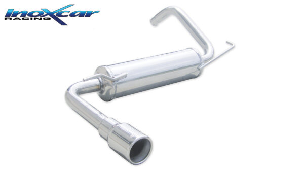 INOX CAR - POSTERIORE CON USCITA SINGOLA DIAM.80 PEUGEOT 107 1.0 12V (68CV) 2005
