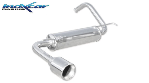 INOX CAR - POSTERIORE CON USCITA SINGOLA DIAM.102 PEUGEOT 107 1.0 12V (68CV) 2005