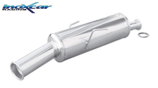 INOX CAR - POSTERIORE CON USCITA SINGOLA DIAM.76 RETRO STYLE PEUGEOT 205 1.9 GTI (128CV) 1984