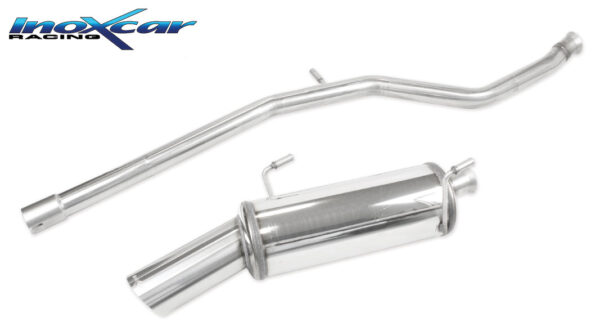 INOX CAR - TUBO CENTRALE DIRETTO + POSTERIORE CON USCITA DIAM. 100 RACING PEUGEOT 206 2.0 16V GTI 136CV 1999-2004