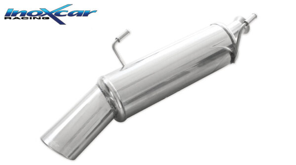 INOX CAR -  POSTERIORE CON USCITA SINGOLA OVALE PEUGEOT 206 2.0 HDI (90CV) 2000-2005