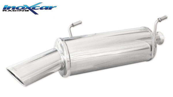 INOX CAR -  POSTERIORE CON USCITA SINGOLA OVALE PEUGEOT 206 CC 2.0 16V 136CV 2001-2004
