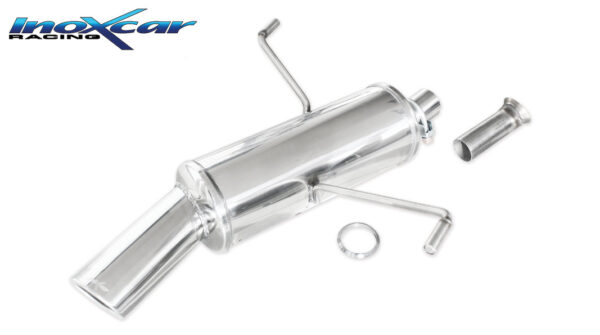 INOX CAR -  POSTERIORE CON USCITA SINGOLA OVALE PEUGEOT 206 SW 2.0 16V 136CV 2002-2004