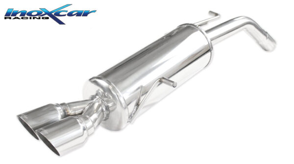 INOX CAR -  POSTERIORE CON USCITA 2 X DIAM. 80 RACING PEUGEOT 207 1.6 16V GTI (175CV) 2007