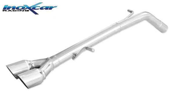 INOX CAR -  POSTERIORE SENZA SILENZIATORE CON USCITA 2 X DIAM.80 RACING PEUGEOT 207 1.6 16V GTI (175CV) 2007