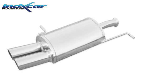 INOX CAR - POSTERIORE CON USCITA 2 X DIAM. 80 RACING PEUGEOT 307 SW 2.0 16V 138CV 2002