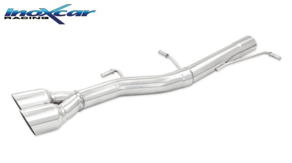 INOX CAR - POSTERIORE SENZA SILENZIATORE CON USCITA 2 X DIAM. 80 RACING PEUGEOT 308 (1° serie) 1.6 THP GTI (200CV) 2011-2013