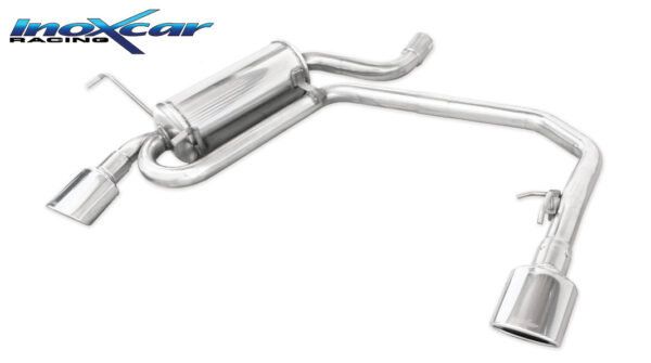 INOX CAR - POSTERIORE DUPLEX CON USCITA SINGOLA OVALE PEUGEOT 406 2.0 TURBO / 2.2 16V / 3.0 V6