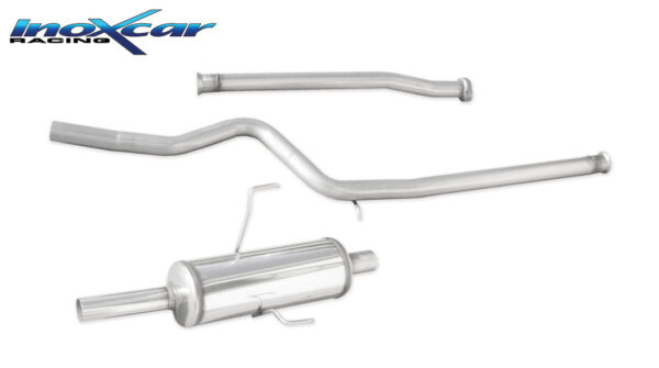 INOX CAR - TUBO SOSTITUZIONE CATALIZZATORE + TUBO CENTRALE DIRETTO + POSTERIORE PEUGEOT 106 RALLYE 1.3 1996