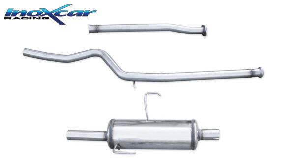 INOX CAR - TUBO SOSTITUZIONE CATALIZZATORE + TUBO CENTRALE DIRETTO + POSTERIORE PEUGEOT 106 XSI 1.4 1996