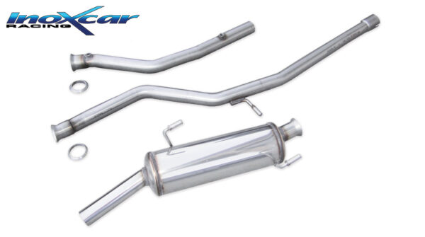 INOX CAR -  TUBO SOSTITUZIONE CATALIZZATORE + TUBO CENTRALE DIRETTO + POSTERIORE PEUGEOT 206 GTI 2.0 16V (136CV) 1999-2004
