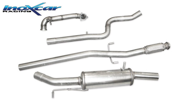 INOX CAR - TUBO SOSTITUZIONE CATALIZZATORE + TUBO CENTRALE DIRETTO + POSTERIORE PEUGEOT 208 GTI 1.6 16V TURBO (200CV) 2013