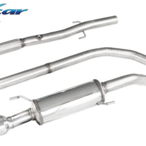 INOX CAR- TUBO CENTRALE DIRETTO + POSTERIORE CON USCITA DIAM. 100 RACING OPEL ADAM S 1.4 TURBO (150CV) 2015