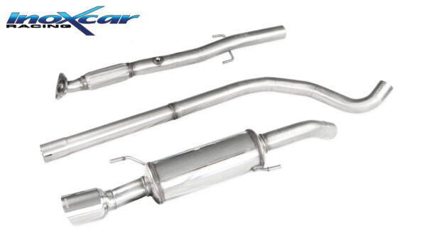 INOX CAR- TUBO CENTRALE DIRETTO + POSTERIORE CON USCITA DIAM. 100 RACING OPEL ADAM S 1.4 TURBO (150CV) 2015