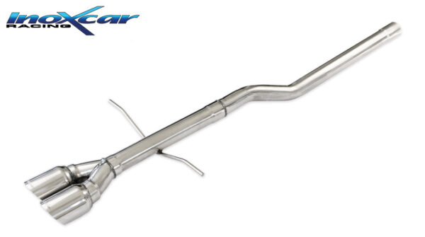 INOX CAR - POSTERIORE SENZA SILENZIATORE CON USCITA CENTRALE 2 X DIAM. 80 RACING MINI COOPER R56 S 1.6 175CV 2007