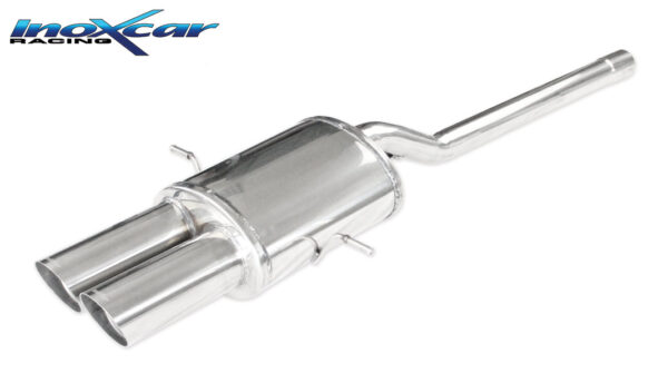 INOX CAR - POSTERIORE CENTRALE CON USCITA 2 DIAM.90 RACING BLACK CERAMIC MINI COOPER R56 S 1.6 (184CV) 2010
