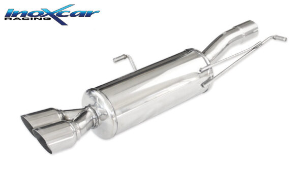 INOX CAR - POSTERIORE CON USCITA 2 X DIAM. 80 RACING PEUGEOT RCZ 1.6 THP (200CV) 2010
