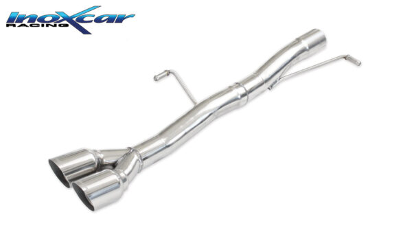 INOX CAR - POSTERIORE SENZA SILENZIATORE CON USCITA 2 X DIAM. 80 RACING PEUGEOT RCZ 1.6 THP (200CV) 2010