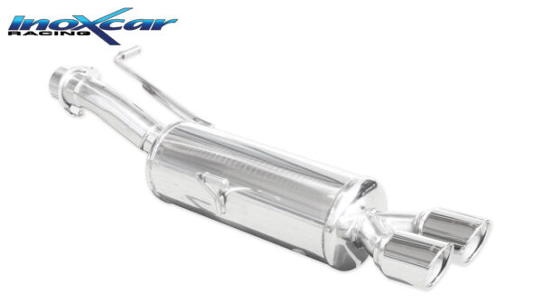 INOX CAR - POSTERIORE CON USCITA 2 X DIAM. 80 X-RACE PEUGEOT RCZ 1.6 THP (200CV) 2010