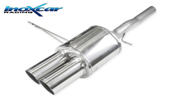 INOX CAR - POSTERIORE CON USCITA CENTRALE 2 X DIAM. 90 RACING MINI COOPER F56 SD (F56) 2.0D (170CV) 2014