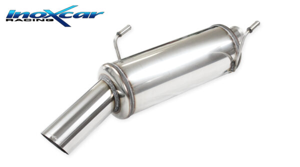 INOX CAR - POSTERIORE CON USCITA SINGOLA DIAM.90 RALLY PEUGEOT 206 1.4 16V / 1.4 16V XS (90CV) 2001-2006