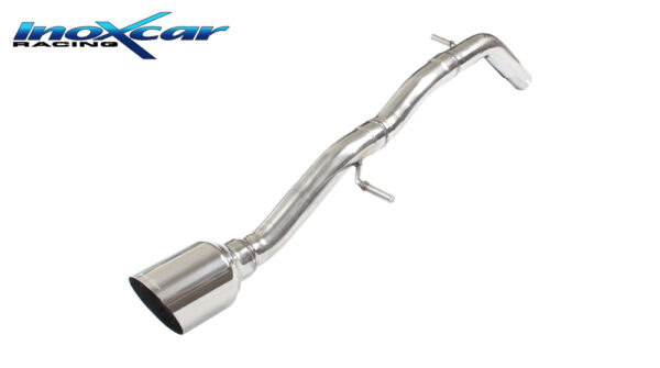 INOX CAR - POSTERIORE SENZA SILENZIATORE CON USCITA DIAM.90 RACING PEUGEOT 208 1.2 (110CV) 2016