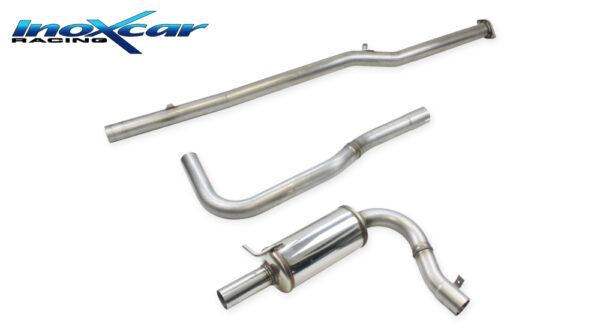 INOX CAR - TUBO CENTRALE DIRETTO + POSTERIORE MITSUBISHI LANCER/CARISMA 2.0 TURBO 4X4 EVOLUZIONE IV-V-VI