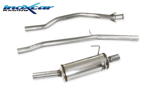 INOX CAR - TUBO CENTRALE DIRETTO + POSTERIORE PEUGEOT 205 RALLYE 1.3