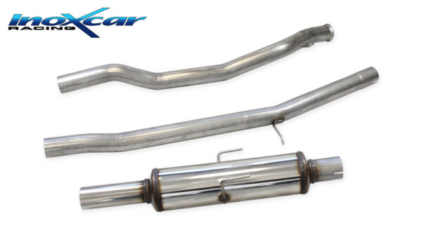 INOX CAR - TUBO CENTRALE DIRETTO + POSTERIORE PEUGEOT 205 RALLYE 1.3