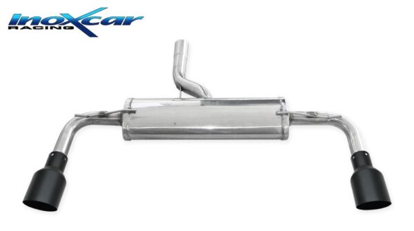 INOX CAR - POSTERIORE CON USCITA DIAM.100 RACING BLACK CERAMIC DX+SX MINI COUNTRYMAN COOPER S R60 1.6 TURBO (184CV) 2010