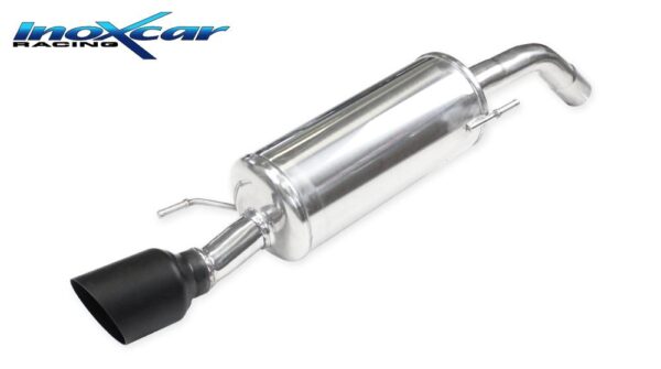 INOX CAR- POSTERIORE CON USCITA DIAM. 100 RACING BLACK CERAMIC OPEL ADAM S 1.4 TURBO (150CV) 2015