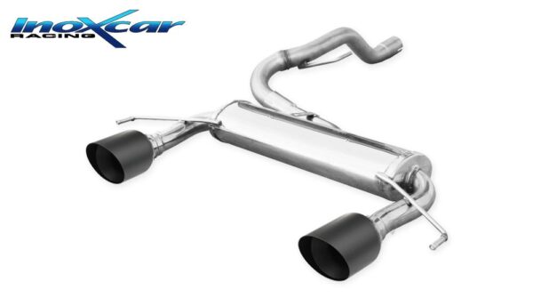 INOX CAR - POSTERIORE CON USICTA DIAM.100 RACING BLACK CERAMIC DX+SX OPEL CORSA D OPC 1.6T NURBURGRING EDITION (210CV) 2012