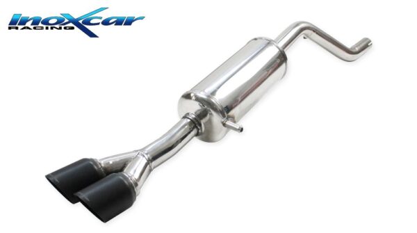 INOX CAR - POSTERIORE CON USCITA 2 X DIAM. 80 BLACK CERAMIC OPEL CORSA F 1.2I T GS-LINE (131CV) 2020