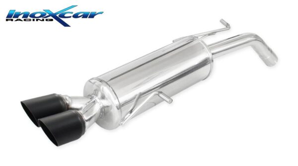 INOX CAR -  POSTERIORE CON USCITA 2 X DIAM. 80 RACING BLACK CERAMIC PEUGEOT 207 1.6 16V GTI (175CV) 2007