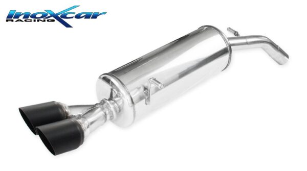 INOX CAR - POSTERIORE CON USCITA 2 X DIAM.80 RACING BLACK CERAMIC PEUGEOT 208 GTI 30TH 1.6 16V TURBO (208CV) 2015