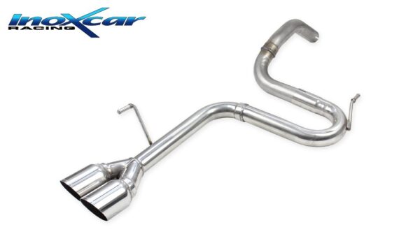 INOX CAR - POSTERIORE SENZA SILENZIATORE CON USCITA 2 X DIAM. 80 RACING PEUGEOT 308 (2° serie) 1.2i T (130cv) 2018