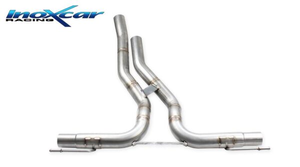 INOX CAR - POSTERIORE SENZA SILENZIATORE DX+SX PORSCHE CAYENNE (SERIE 536) 3.0 V6 COUPÈ (340CV) (Dual pipe) 2018