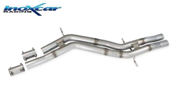 INOX CAR - TUBO CENTRALE DIRETTO PORSCHE CAYENNE (SERIE 536) 3.0 V6 COUPÈ (340CV) (Dual pipe) 2018