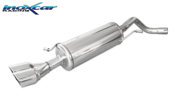 INOX CAR - POSTERIORE CON USCITA 2 X DIAM. 80 X-RACE VOLKSWAGEN POLO (TYPE 6C) 1.8 GTI (192CV) 2015