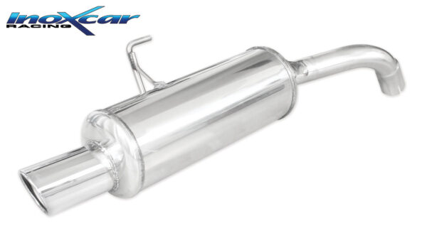 INOX CAR - POSTERIORE CON USCITA DIAM.90 X-RACE RENAULT CLIO 2 RS PHASE 1 2.0 (169CV) 2000-2001