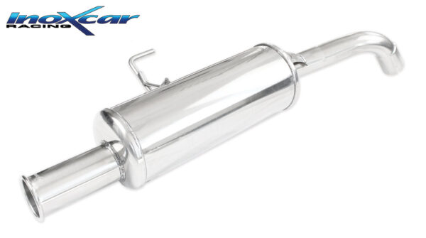 INOX CAR - POSTERIORE CON USCITA SINGOLA DIAM. 76 RETRO STYLE RENAULT CLIO 2 RS PHASE 2 2.0 (169CV) 2002-2003